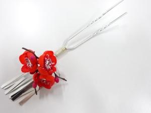 アンティーク　つまみ細工　びらびら簪